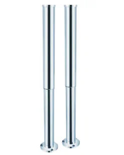 Teleskop rörskydd max 790 mm till vattenrör - Krom