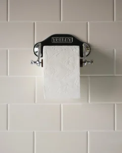 Toalettpappershållare - Krom/Trä, toilet