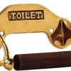 Toalettpappershållare - Mässing/Trä, toilet