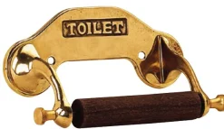 Toalettpappershållare - Mässing/Trä, toilet