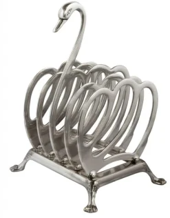 Toast- & servettställ silver - Svan
