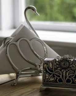 Toast- & servettställ silver - Svan