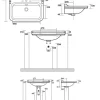 Tvättställ Art Deco - 80 cm