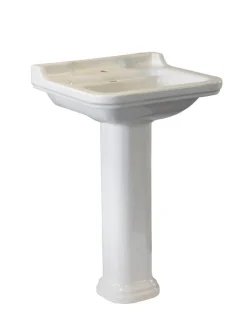 Tvättställ Art Deco - 60 cm, piedestal