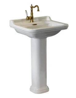 Tvättställ Art Deco - 60 cm, piedestal