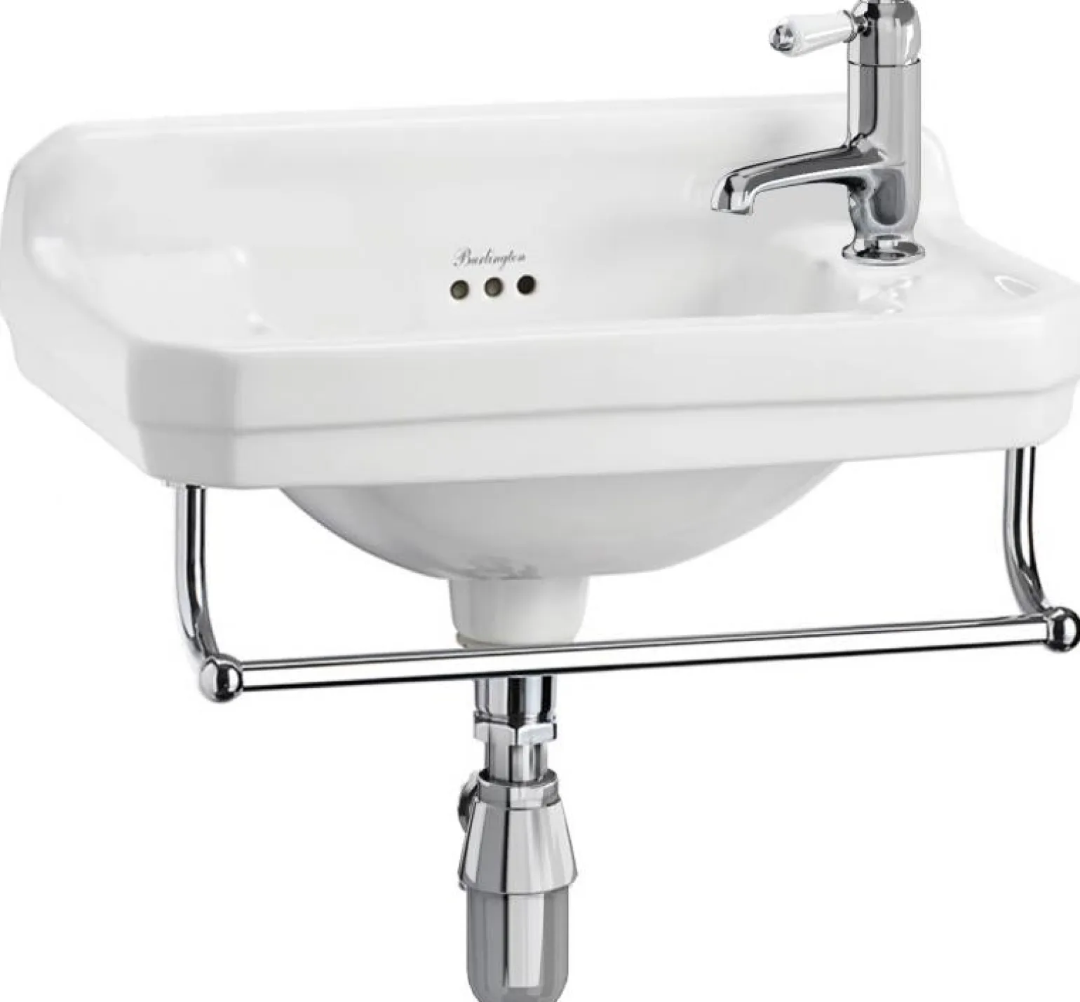 Tvättställ Burlington - Edwardian JR 51 cm med handduksstång