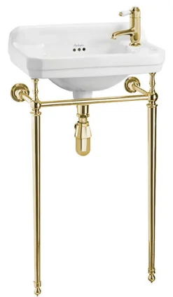 Tvättställ Burlington - Edwardian JR 51 cm med mässingsställning