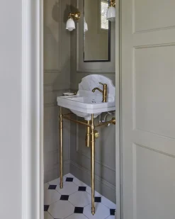 Tvättställ Burlington - Edwardian JR 51 cm med mässingsställning