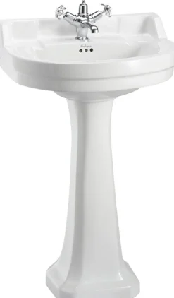Tvättställ - Burlington Edwardian 56 oval med piedestal