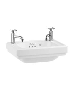 Tvättställ - Riviera mini 45 cm, två blandarhål