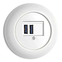 USB-uttag - Vitt porslin