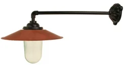 Utomhuslampa - Stallampa 90° rak koppling, kopparskärm