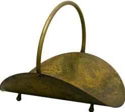 Vedkorg - Knopp antik mässing