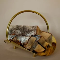 Vedkorg - Knopp mässing