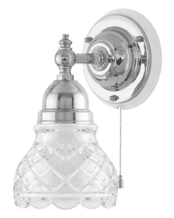 Vägglampa - Adelborg nickel klarglas