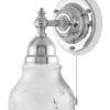 Vägglampa - Adelborg nickel, slipat mattglas
