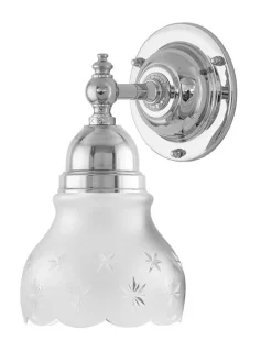 Vägglampa - Adelborg nickel, slipat mattglas