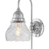 Vägglampa - Ahlström nickel, slipat klarglas