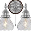 Vägglampa - Bergman nickel, klarglas