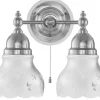 Vägglampa - Bergman nickel, slipat mattglas