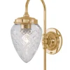 Vägglampa - Blomberg 80 mässing, droppe klarglas