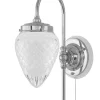 Vägglampa - Blomberg 80 nickel, klarglas droppe