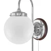 Vägglampa - Blomberg 80 nickel, klot opalvit