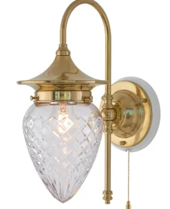 Vägglampa - Fryxell mässing, klarglas