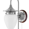 Vägglampa - Fryxell nickel, opalvit