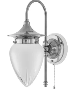Vägglampa - Fryxell nickel, slipat mattglas
