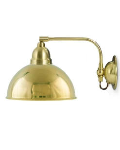 Vägglampa - Gripenberg mässingsskärm, brun