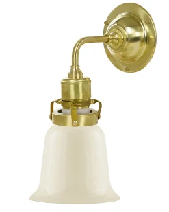 Vägglampa - Lillienstedt mässing, benvit klocka