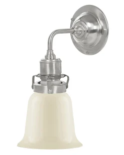 Vägglampa - Lillienstedt nickel, benvit klocka