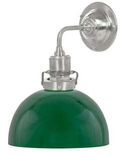 Vägglampa - Lillienstedt nickel, grön halvsfär