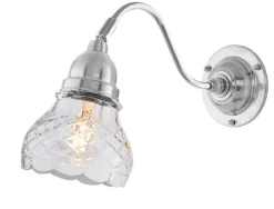 Vägglampa - Runeberg nickel, slipat klarglas