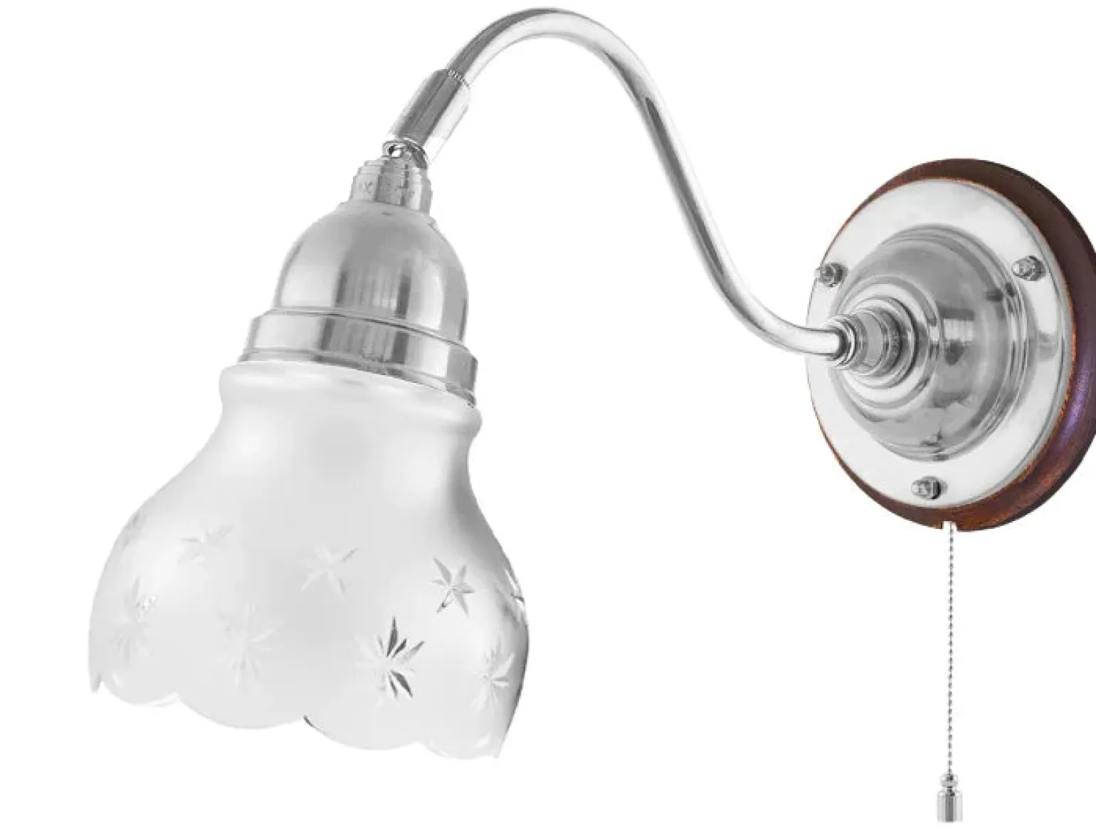 Vägglampa - Runeberg nickel, slipat mattglas