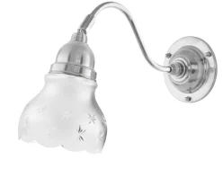 Vägglampa - Runeberg nickel, slipat mattglas