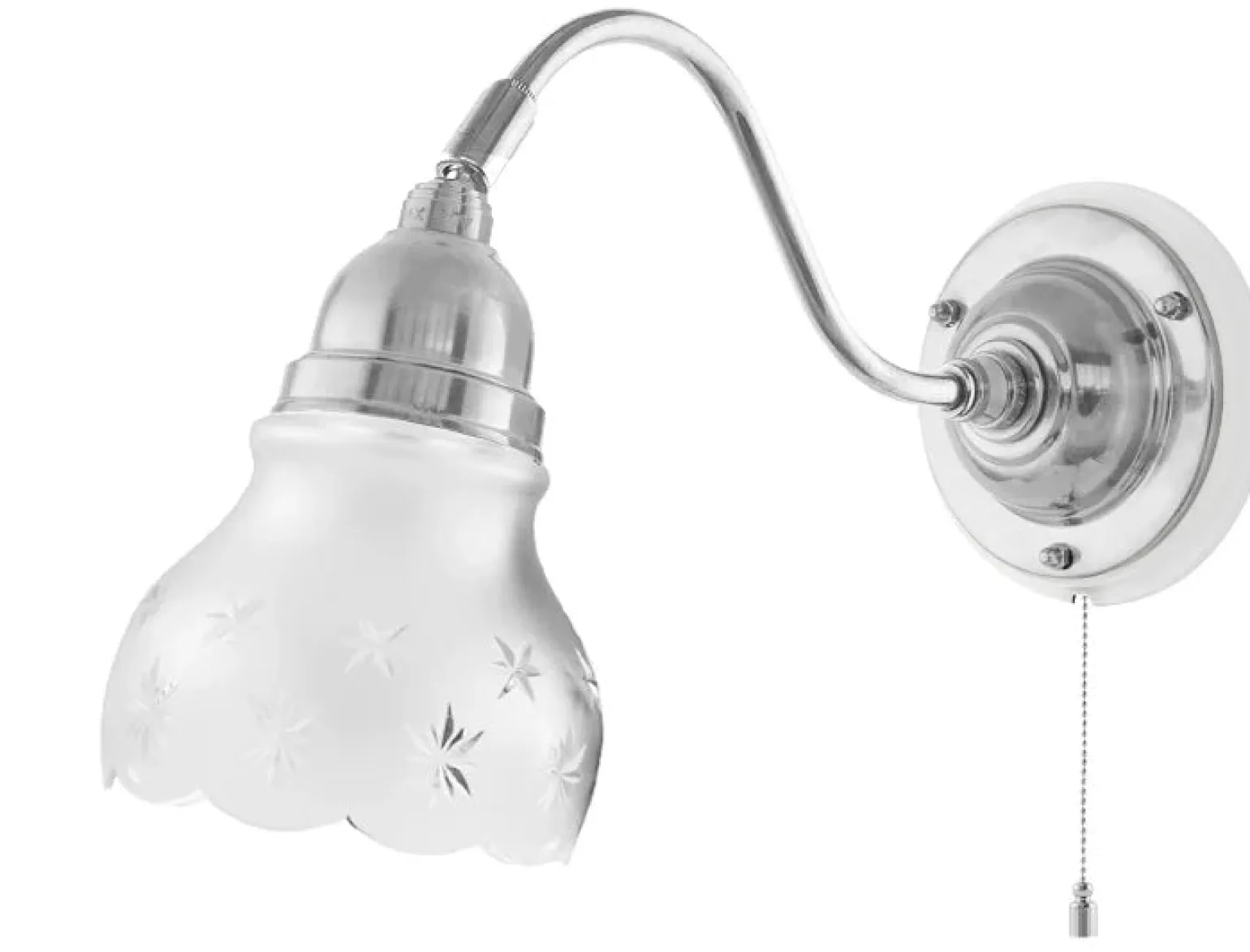 Vägglampa - Runeberg nickel, slipat mattglas