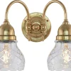 Vägglampa - Stackelberg mässing, slipat klarglas