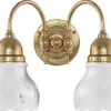 Vägglampa - Stackelberg mässing, slipat mattglas