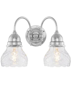 Vägglampa - Stackelberg nickel, slipat klarglas