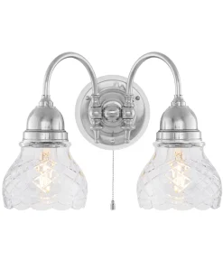 Vägglampa - Stackelberg nickel, slipat klarglas