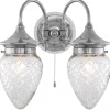 Vägglampa - Tigerstedt nickel, klarglas