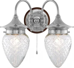 Vägglampa - Tigerstedt nickel, klarglas