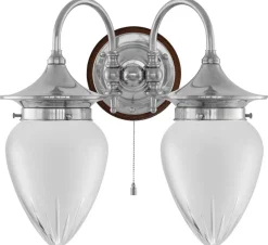 Vägglampa - Tigerstedt nickel, slipat mattglas