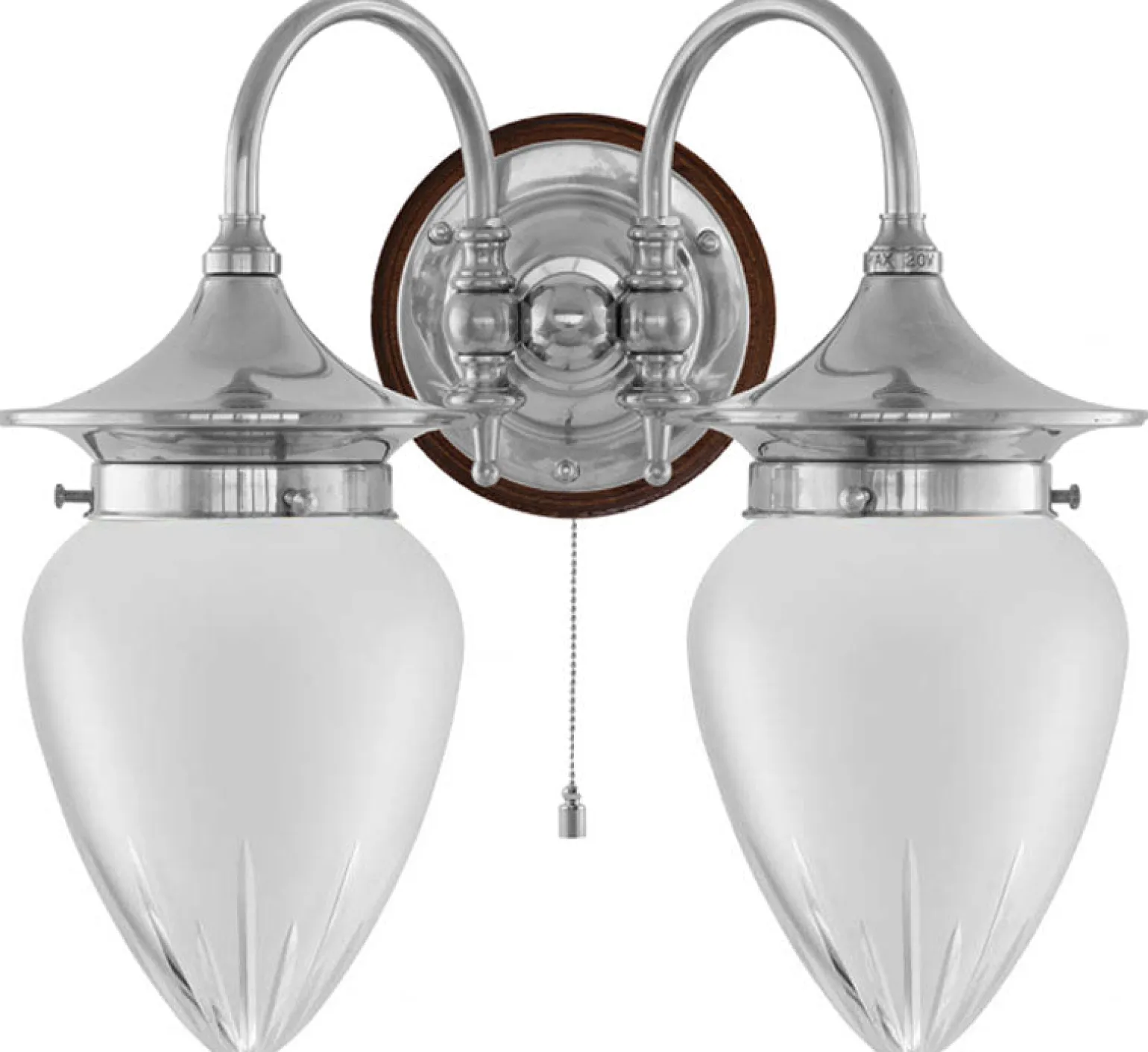 Vägglampa - Tigerstedt nickel, slipat mattglas