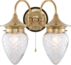Vägglampa - Tigerstedt, slipat klarglas