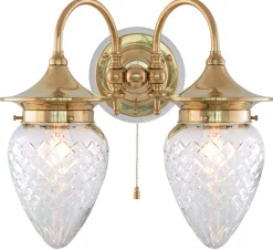 Vägglampa - Tigerstedt, slipat klarglas
