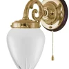 Vägglampa - Topelius mässing, slipat mattglas