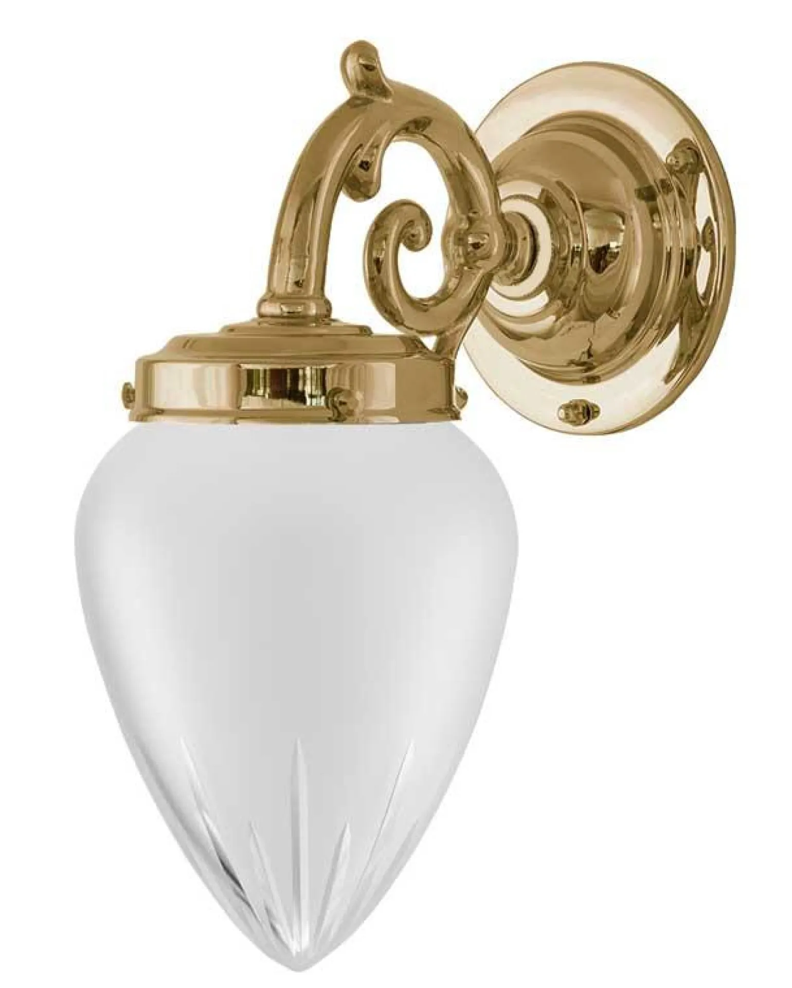 Vägglampa - Topelius mässing, slipat mattglas